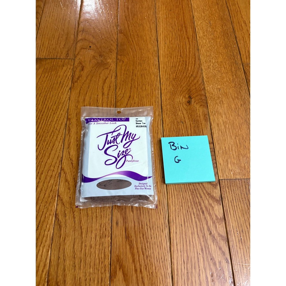 Just My Size Control Top Pantyhose 3X Suntan Sheer Toe Vintage 1997 85328-S3S